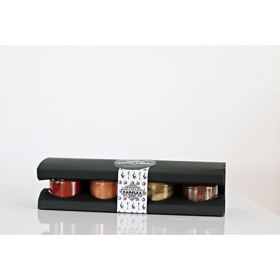 Kanálka chutney válogatás 4x35g - alma chutney - meggy chutney - birsalma chutney - lilahagyma chutney