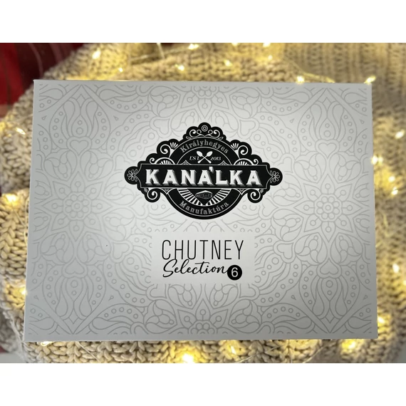 Kanálka díszdobozos chutney válogatás - alma, magyaros hagyma, meggy, birs, lilahagyma és szilva chutney