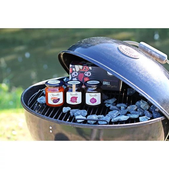 Kanálka grill válogatás - sült cékla chilivel - zakuszka - lilahagyma lekvár